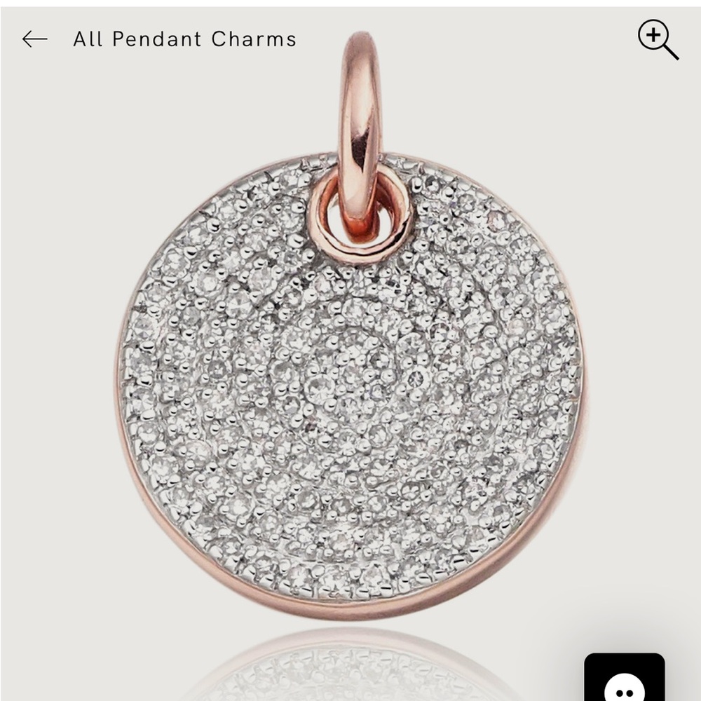 Monica Vinader-Ava Pavé Diamond *Pendant*
18k Rose Gold Vermeil & Diamond